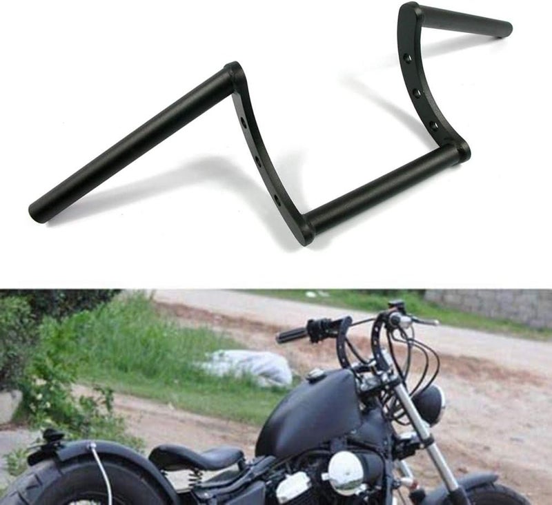 COBIKE Motorcycle Hanger 1 inch 25mm Ace Cafe Racer Clubman Handlebar Handle bars handlebars Bar compatible with Harley Sportster XL883 XL1200(Black U Shape) - Image 1
